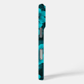 カララウタパトロピカルハワイアンティール(緑がかった色)ハイビスカス Case-Mate iPhoneケース (裏面 / 右)