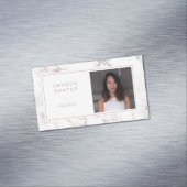 カララマーブルフェイクバラ金ゴールド写真 マグネット名刺 (インサイチュ)