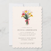 カラリモダンカラフル結婚ーブライダルシャワー 招待状 (正面)