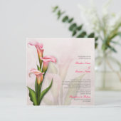 カラリリピンク結婚式招待状 招待状 (スタンド正面)