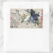 カラリリーとクロスヴィンテージイースター 長方形シール (バッグ)