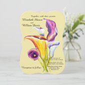 カラリリーエレガントクラシック結婚の花 招待状 (スタンド正面)