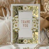 カラリリーサンキューカードアールヌーボーミュシャ 箔招待状