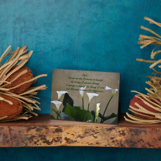 カラリリーセレニ感動的ティ祈りの言葉 フォトプラーク (側面)