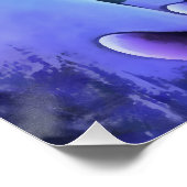 カラリリーパープルセンセーション抽象芸術アート ポスター (コーナー)