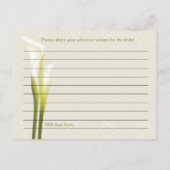 カラリリーブライダルシャワーアドバイスカード アドバイスカード (裏面)