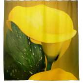 カラリリーブライトイエロー離れ《写真》ぼけ味 シャワーカーテン (正面)