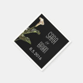 カラリリーモダンフローラ結婚ズ スタンダードカクテルナプキン (角)