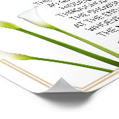 カラリリーリングや輪リングや輪ブライダルシャワーゲームサイン ポスター (角)