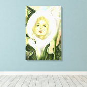 カラリリー女性キャンバス印刷 キャンバスプリント (インサイチュ (ウッドフロア))