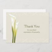 カラリリー悔やみや弔慰サンキューカード サンキューカード (正面/裏面)