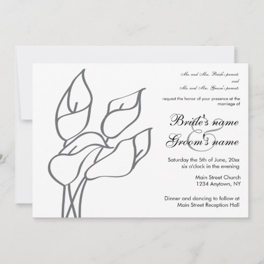 カラリリー結婚式招待状 招待状 (正面)