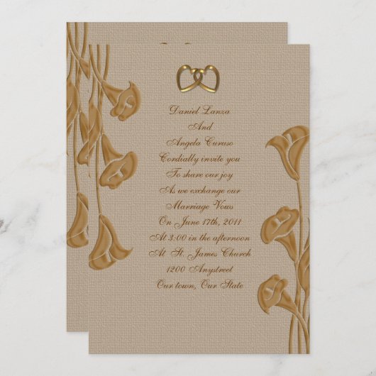 カラリリー結婚式招待状 招待状 (正面/裏面)