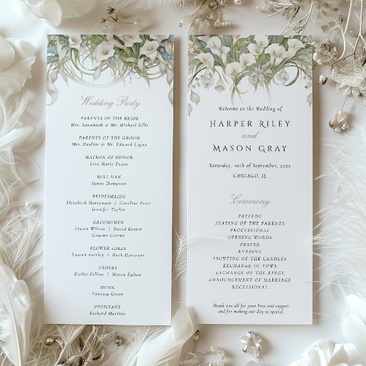 カラリリー結婚式 プログラムパステルカラー 招待状