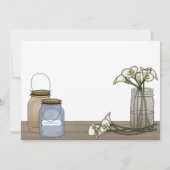 カラリリー·チャルクボードとメイソン·ジャー·ウェディング·インベイト 招待状 (裏面)