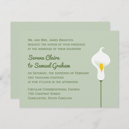 カラリリー 招待状 (正面/裏面)