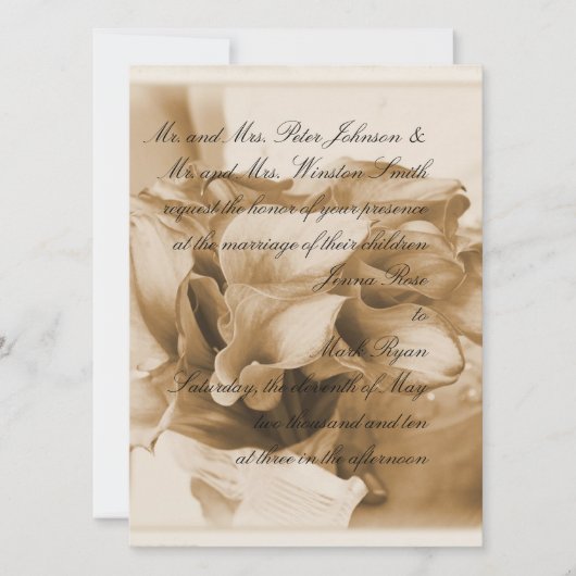 カラリリー 招待状 (正面)