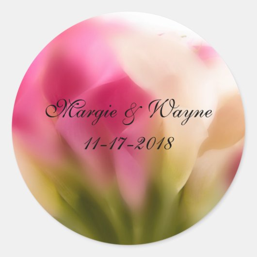 カラリーパーソナライズされた封筒用シールシール ラウンドシール (正面)