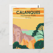 カランケス国立公園フランスヴィンテージ ポストカード (正面/裏面)