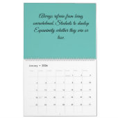 カランダー2024やる気を起こさせる引用文のバガワドGita カレンダー (1月 2026)