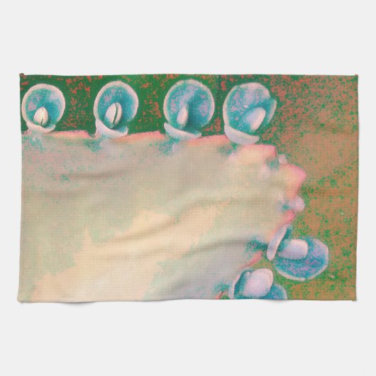 カランチョー植物抽象芸術 キッチンタオル (横)