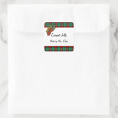 カランツグリーンレッドプライカスタムドレシピラベル スクエアシール (バッグ)