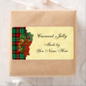 カランツレッドグリーンホリデイプレイドレシピラベル ラベル (インサイチュ)