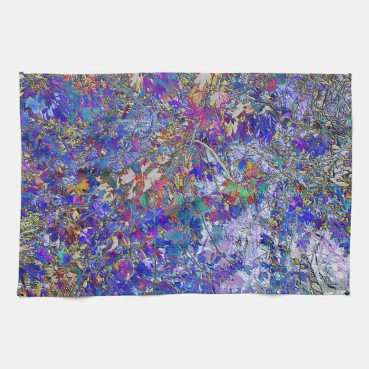 カラント葉ツリーアートテーブルダイニングトレイ キッチンタオル (横)