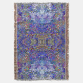 カラント葉ツリーアートメディテーションブランケット スローブランケット (正面縦)