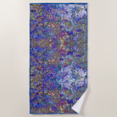 カラント離れツリーアートパーソナライズされたビーチタオル ビーチタオル (正面)