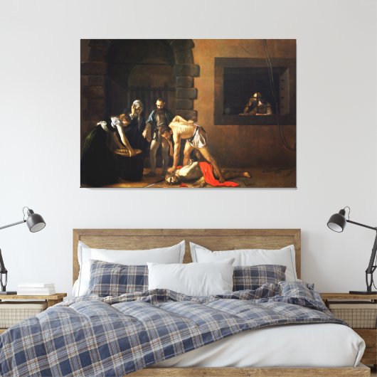 カラヴァッジョによるバプテストの聖ヨハネの斬首刑 キャンバスプリント (インサイチュ (寝室))