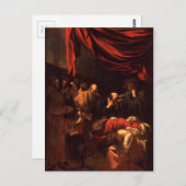 カラヴァッジョによるヴァージンの死(1606年) ポストカード (正面/裏面)