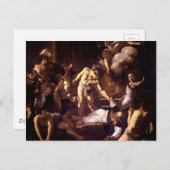 カラヴァッジョによる聖マタイの殉教1600 ポストカード (正面/裏面)