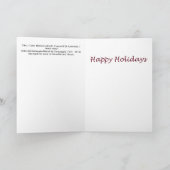 カラヴァッジョ出生シーン – ハッピーホリデイズ カード (内部)