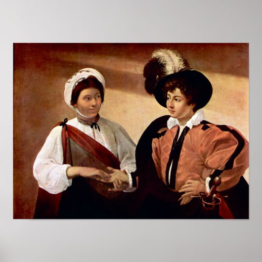 カラヴァッジョ占い師 ポスター (正面)