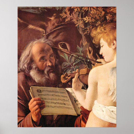 カラヴァッジョ – エジプトへの飛行中に休息 ポスター (正面)