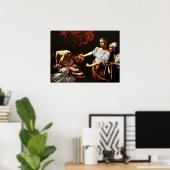 カラヴァッジョ・ジュディス・ビヘディング・ホロフェルネス1599 ポスター (ホームオフィス)