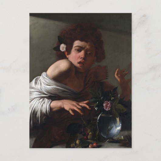 カラヴァッジョ・ボーイBitten by a Lizard ポストカード (正面)