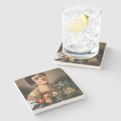 カラヴァッジョ – 果実のバスケットを持つ少年 ストーンコースター (横)