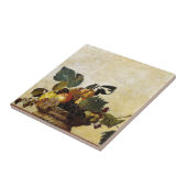 カラヴァッジョ – 果実のバスケット – クラシックアートワーク タイル (側面)