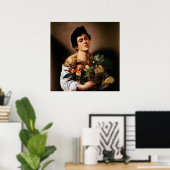 カラヴァッジョ「果物入りの少年」 ポスター (ホームオフィス)