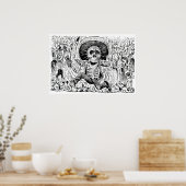 カラヴェラオアクアニーニャバイホセ・グアダルーペポサダ1903 ポスター (キッチン)