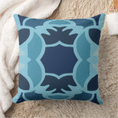 カラーおもしろいコラージュ装飾用クッション – ブルートーン クッション (ブランケット)