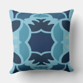 カラーおもしろいコラージュ装飾用クッション – ブルートーン クッション (裏面)