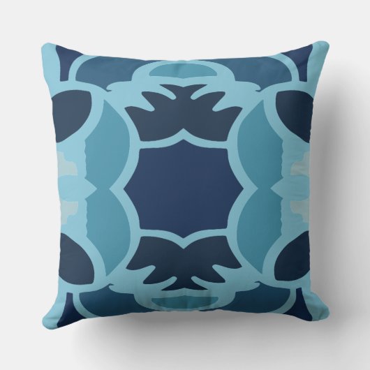 カラーおもしろいコラージュ装飾用クッション – ブルートーン クッション (裏面)