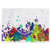 カラーおもしろいスプラッシュI + your backgr.&アイディア ラージペーパーバッグ (正面)