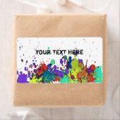 カラーおもしろいスプラッシュI + your backgr.&文字 ラベル (インサイチュ)