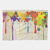 カラーおもしろいスプラッシュII +バックグラップ。&アイディア キッチンタオル (横)