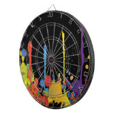 カラーおもしろいスプラッシュII +バックグラップ。&アイディア ダーツボード (正面右)