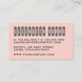 カラーおもしろいタイポグラフィ名刺 名刺 (裏面)